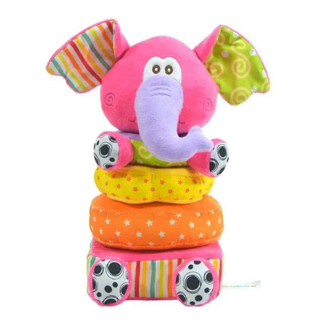 Baby Toys Soft Plush Mobile Rattles Toys Elephant Stacking