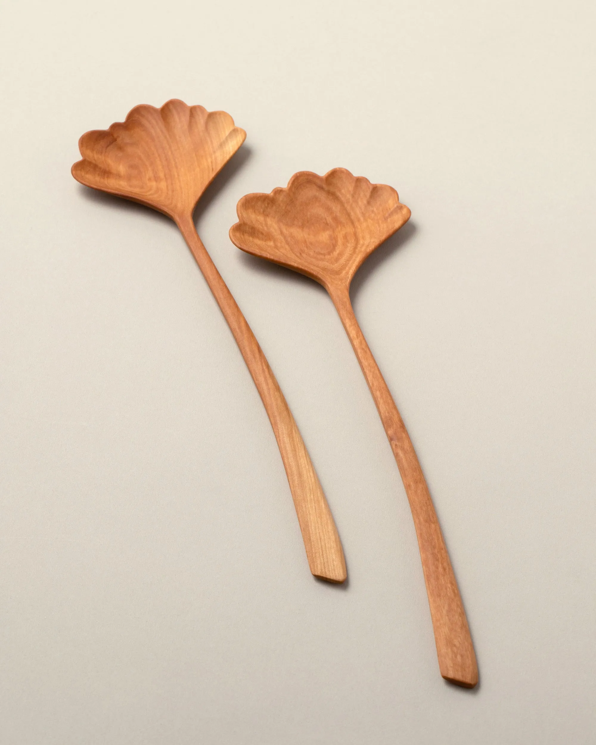 Birch Ginkgo Leaf Servers