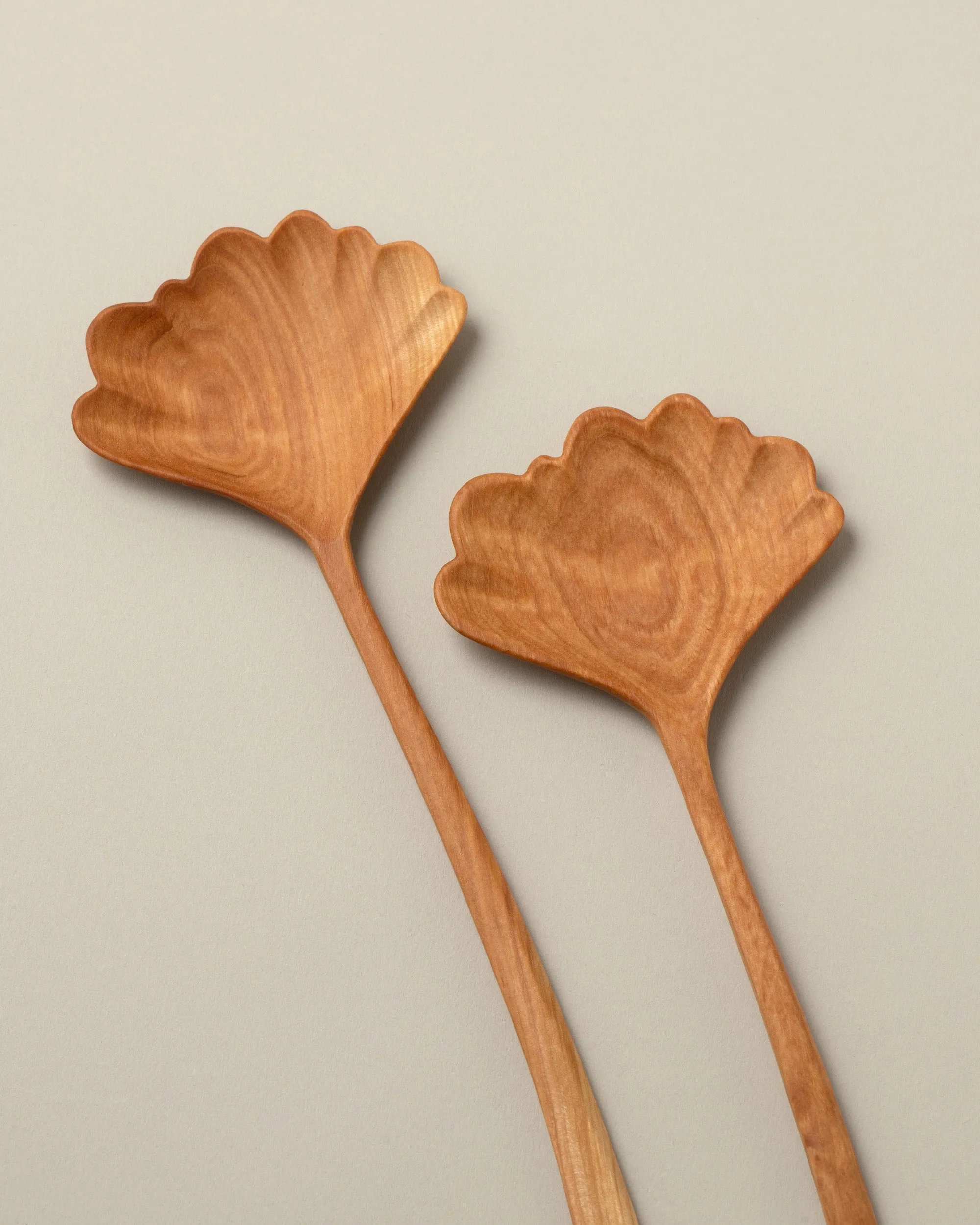 Birch Ginkgo Leaf Servers
