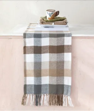 Brushed Cotton Plaid Table Runner - 72"x14"