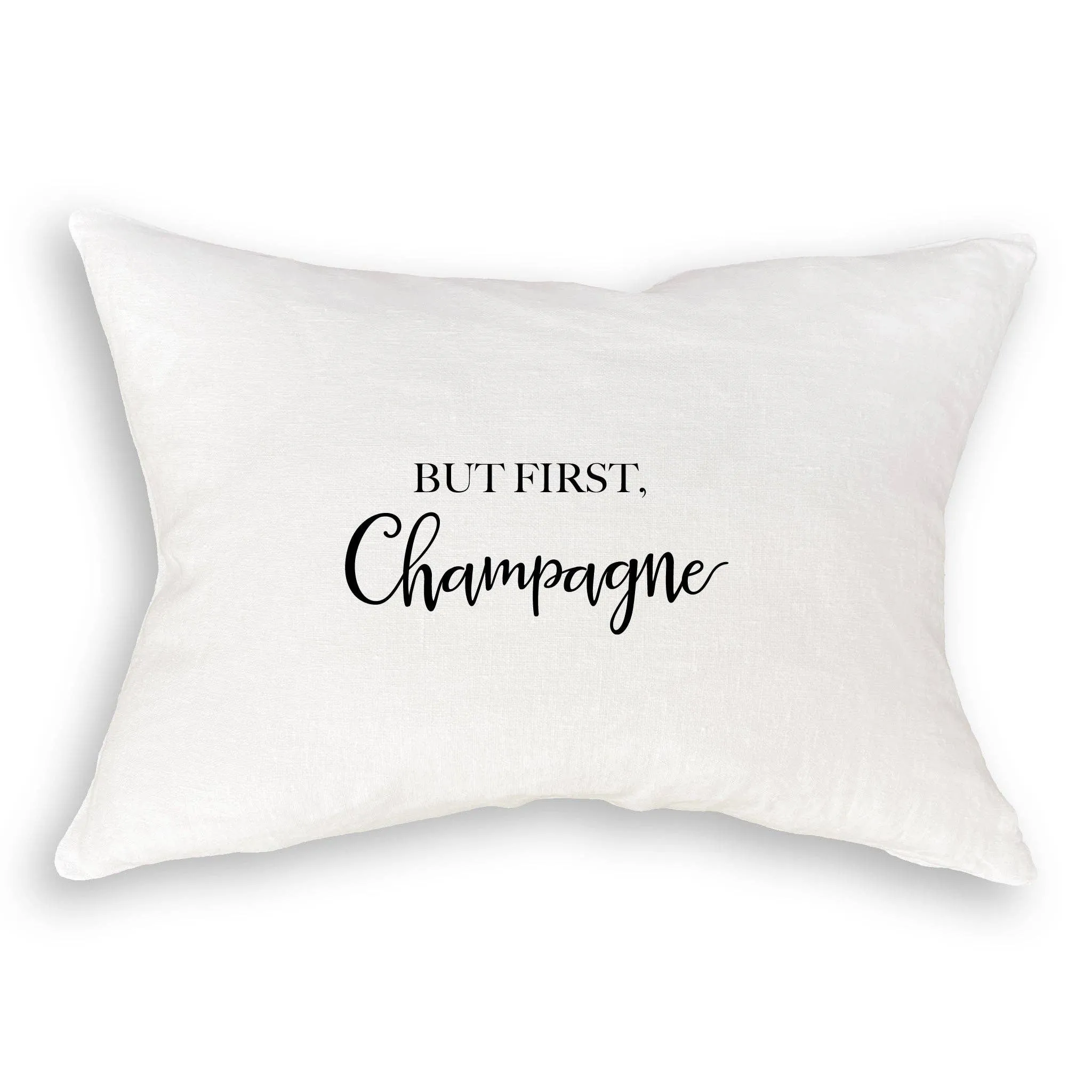 But First Champagne: White Guest Towel