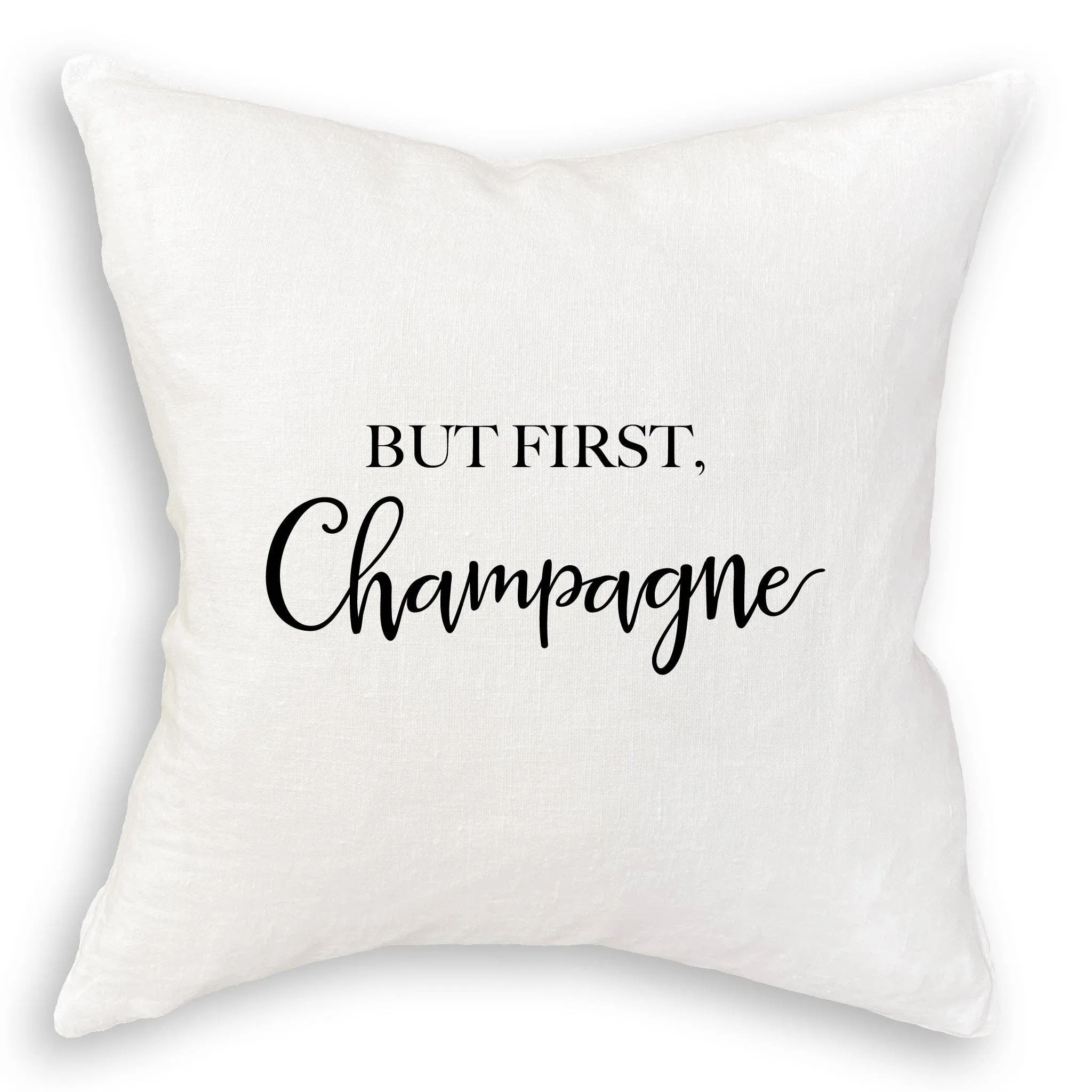 But First Champagne: White Guest Towel