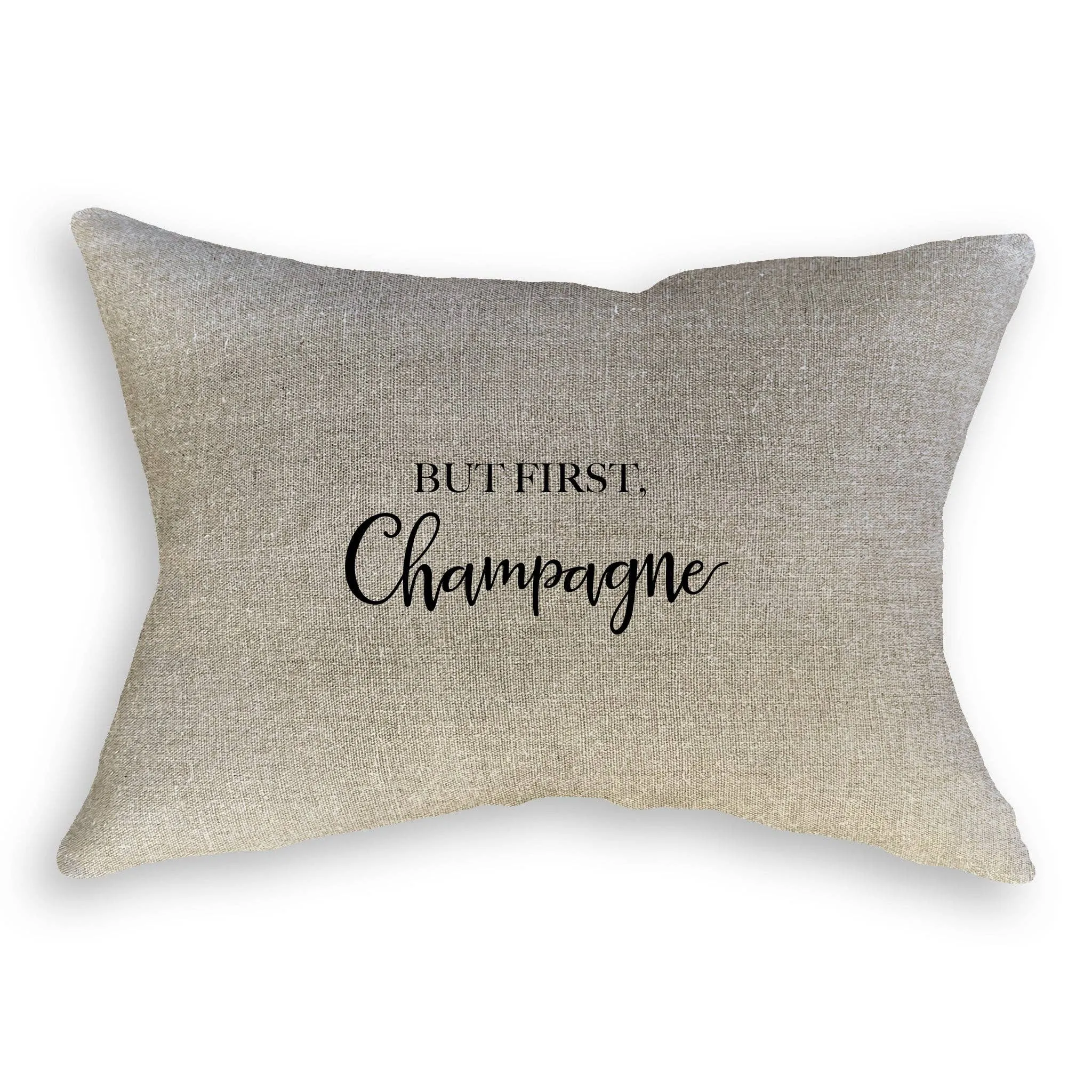 But First Champagne: White Guest Towel