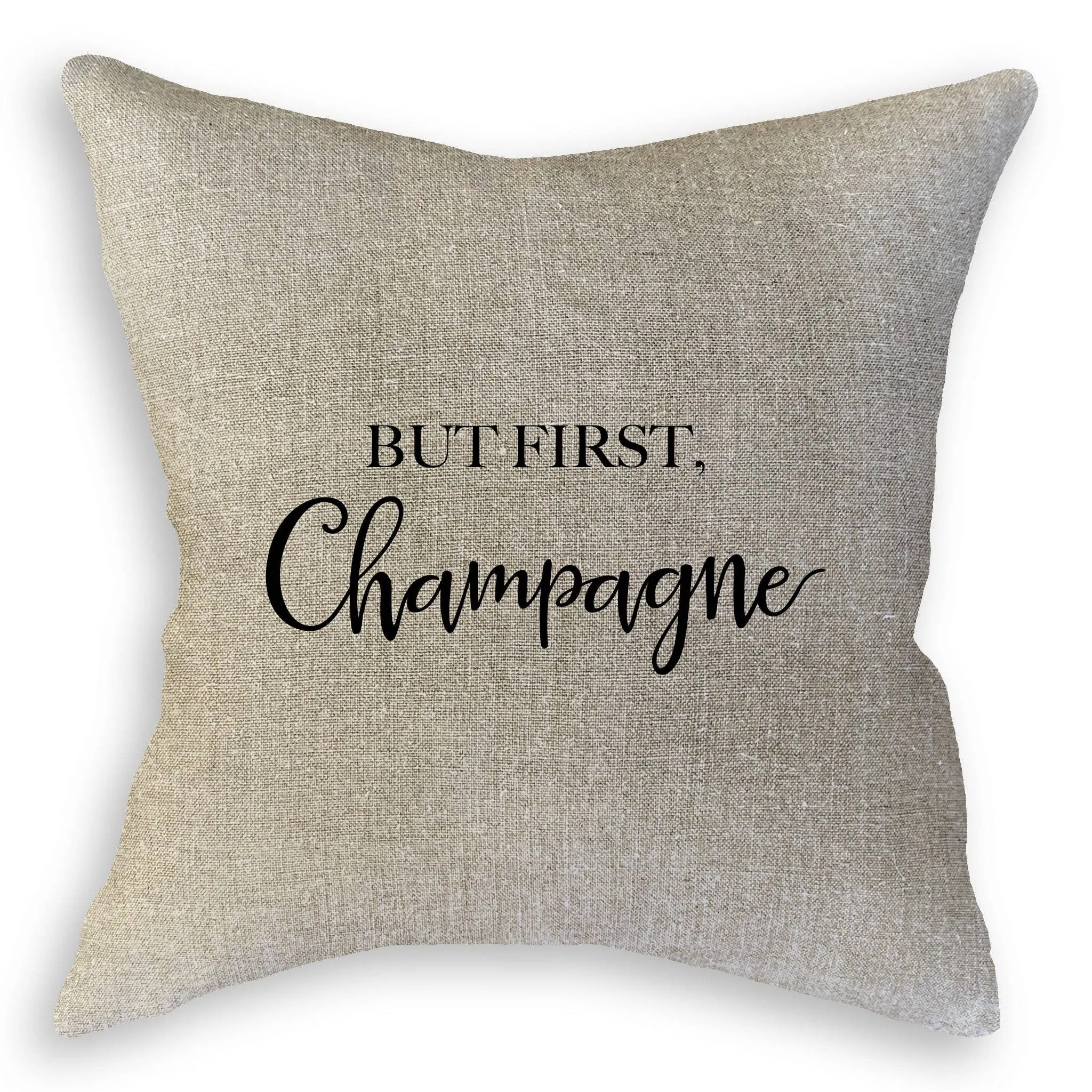 But First Champagne: White Guest Towel