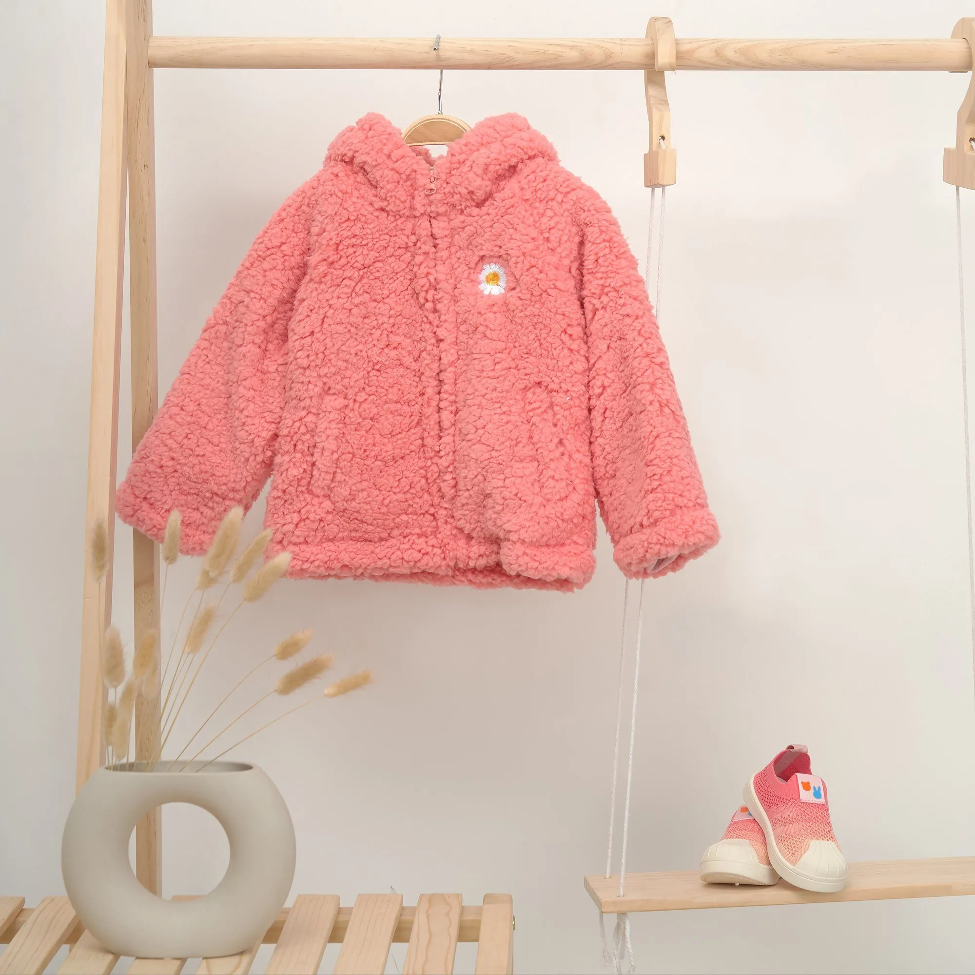 Daisy Oversized Teddy Fur Hooded Coat