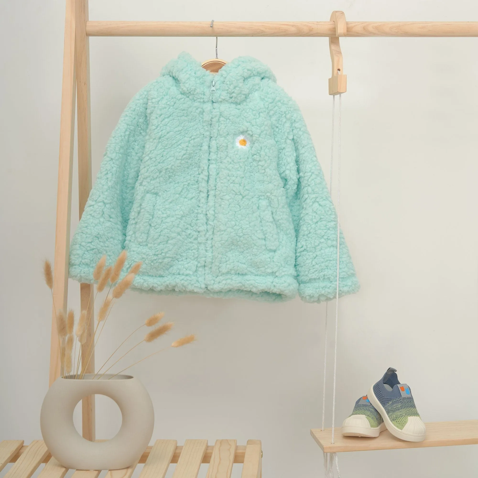 Daisy Oversized Teddy Fur Hooded Coat
