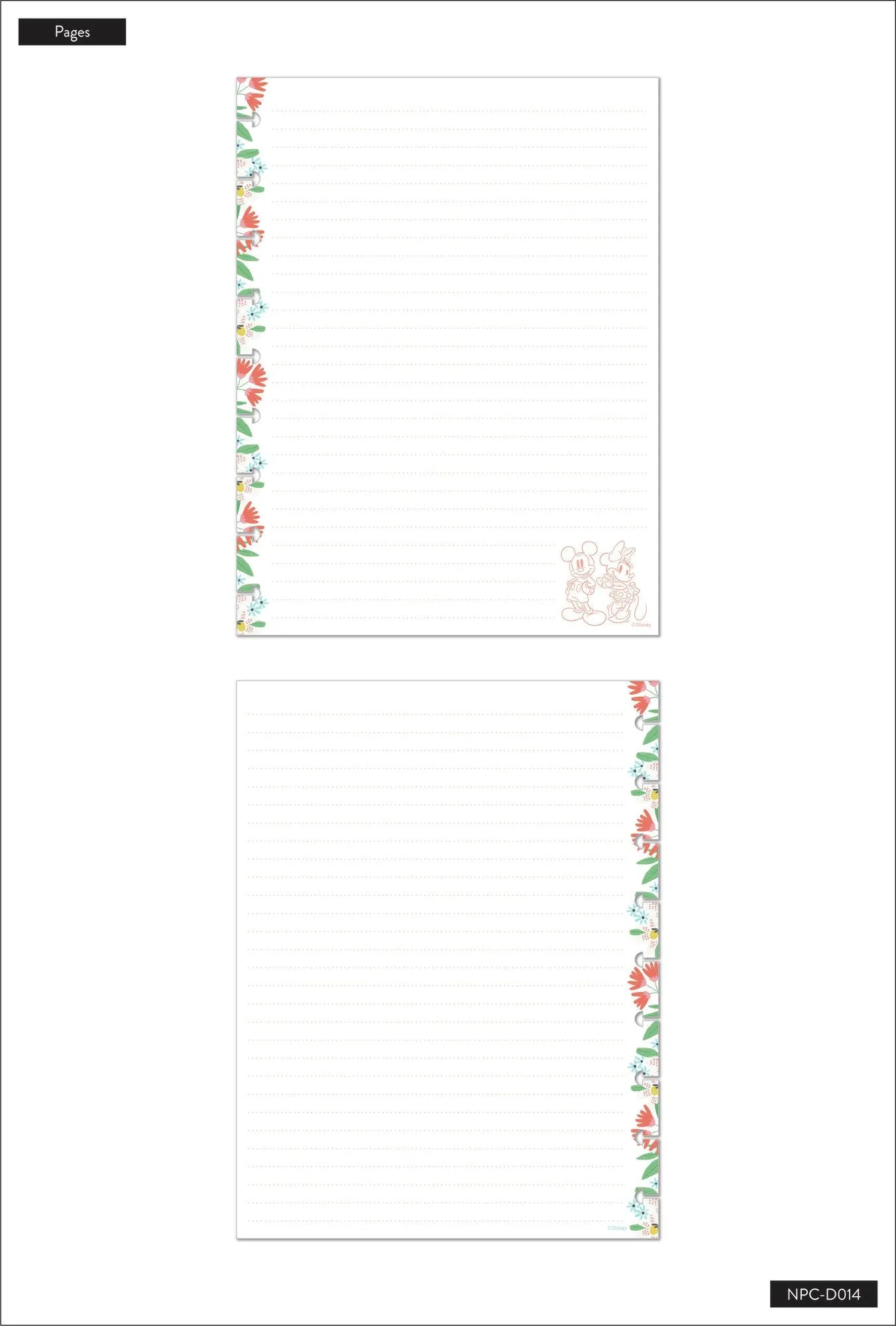 Disney © Mickey Mouse & Minnie Mouse Floral Dream Big Classic Notebook