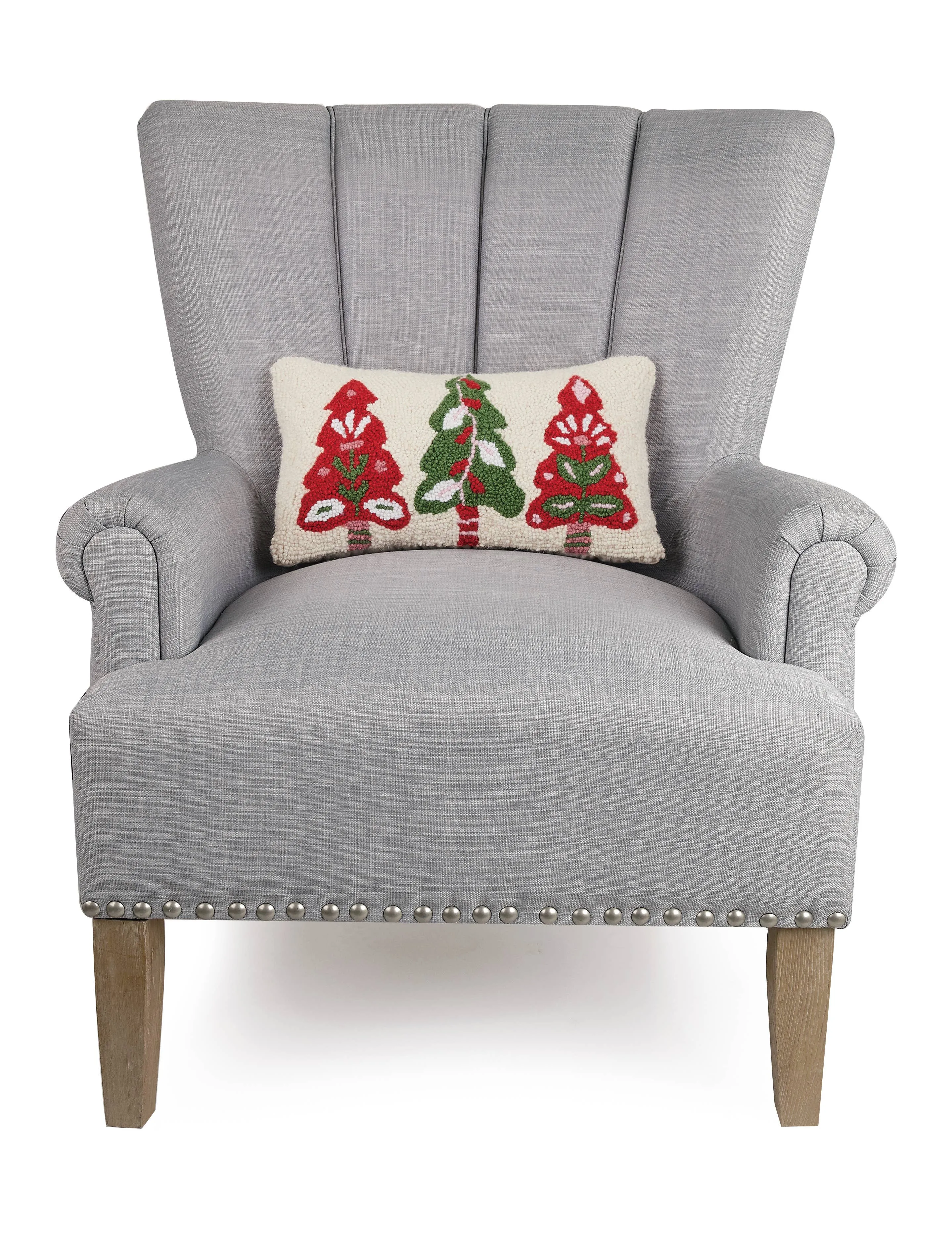Festive Folk Tree Hook Pillow
