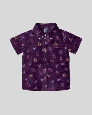 Halloween Neon Youth Button Down