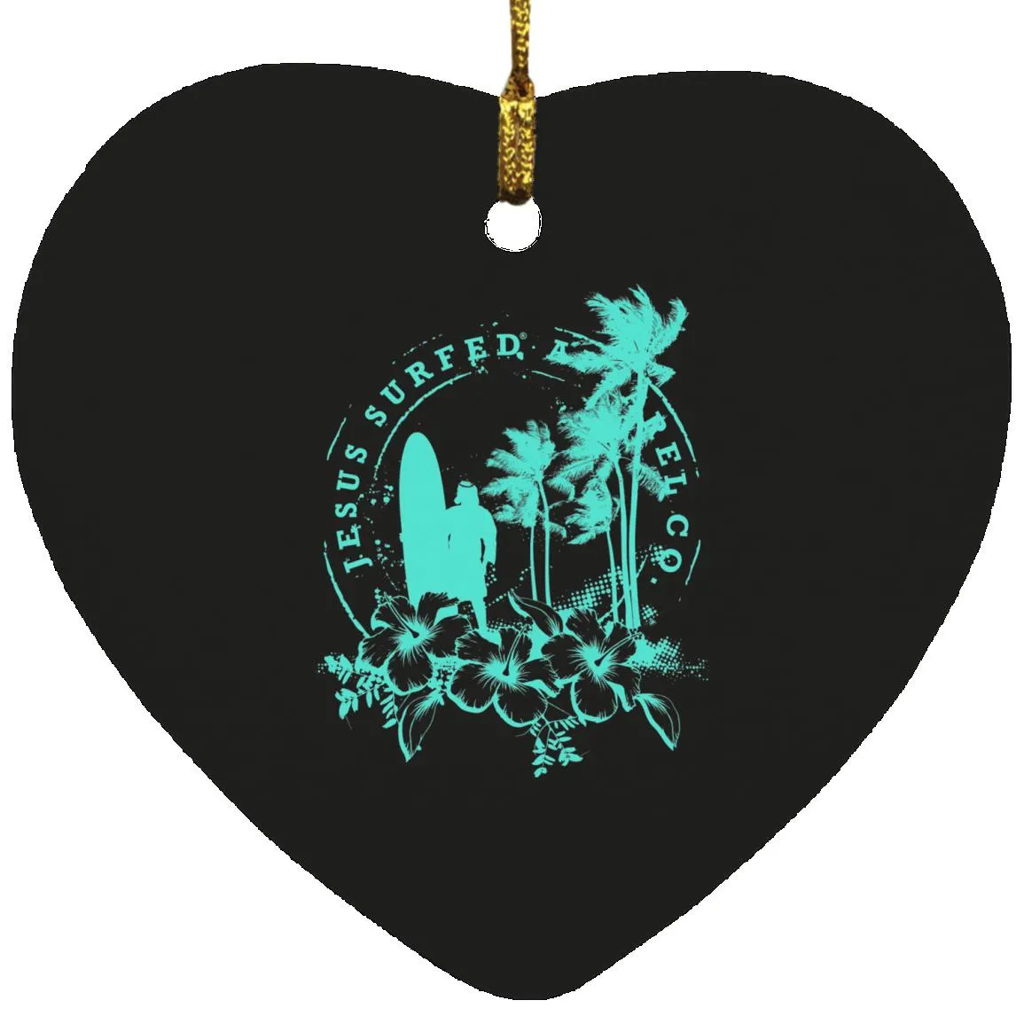 Jesus Surfed Apparel - Heart Ornament