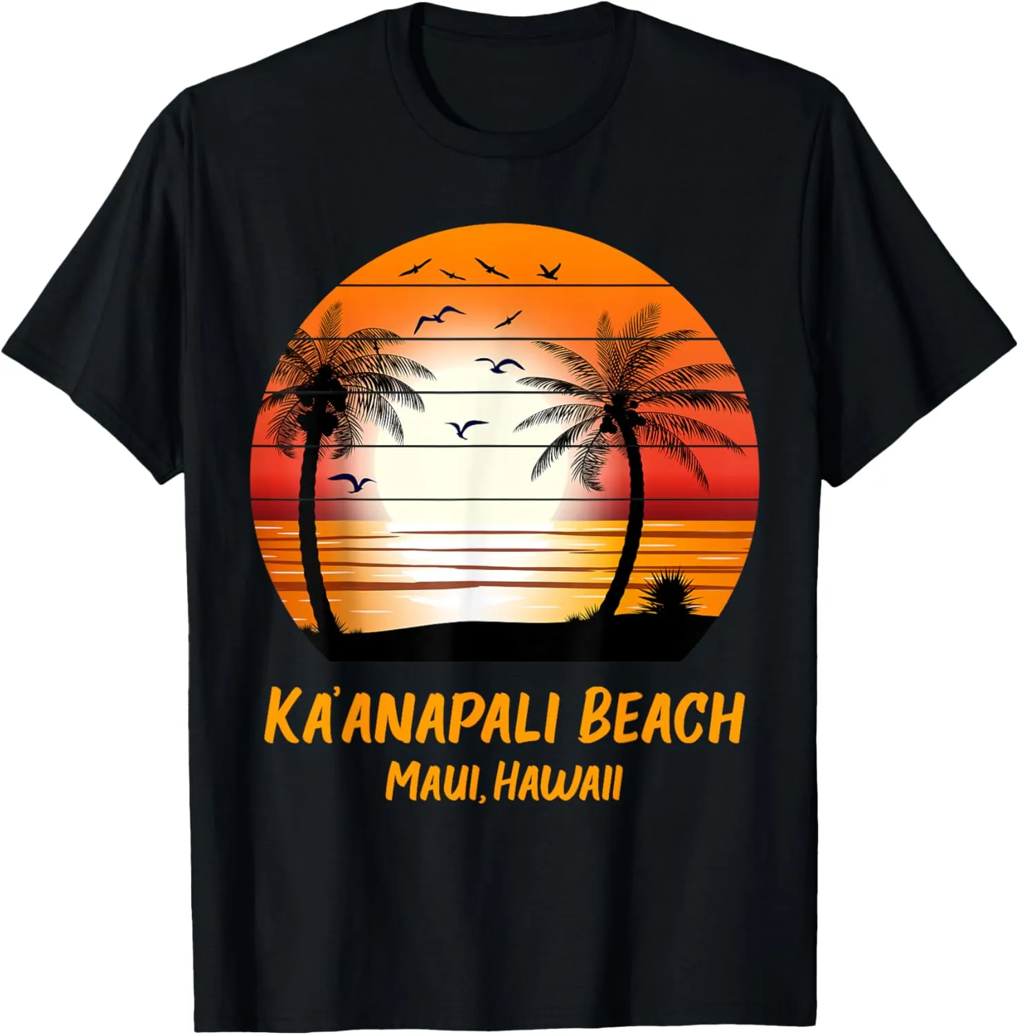 Ka’anapali Beach Maui Hawaii Vintage Sunset Kaanapali Retro T-Shirt