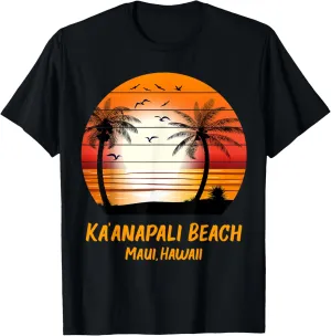 Ka’anapali Beach Maui Hawaii Vintage Sunset Kaanapali Retro T-Shirt