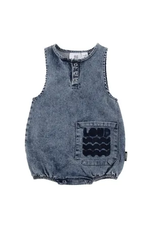 LOUD APPAREL TUFFO WAVES PATCH ROMPER