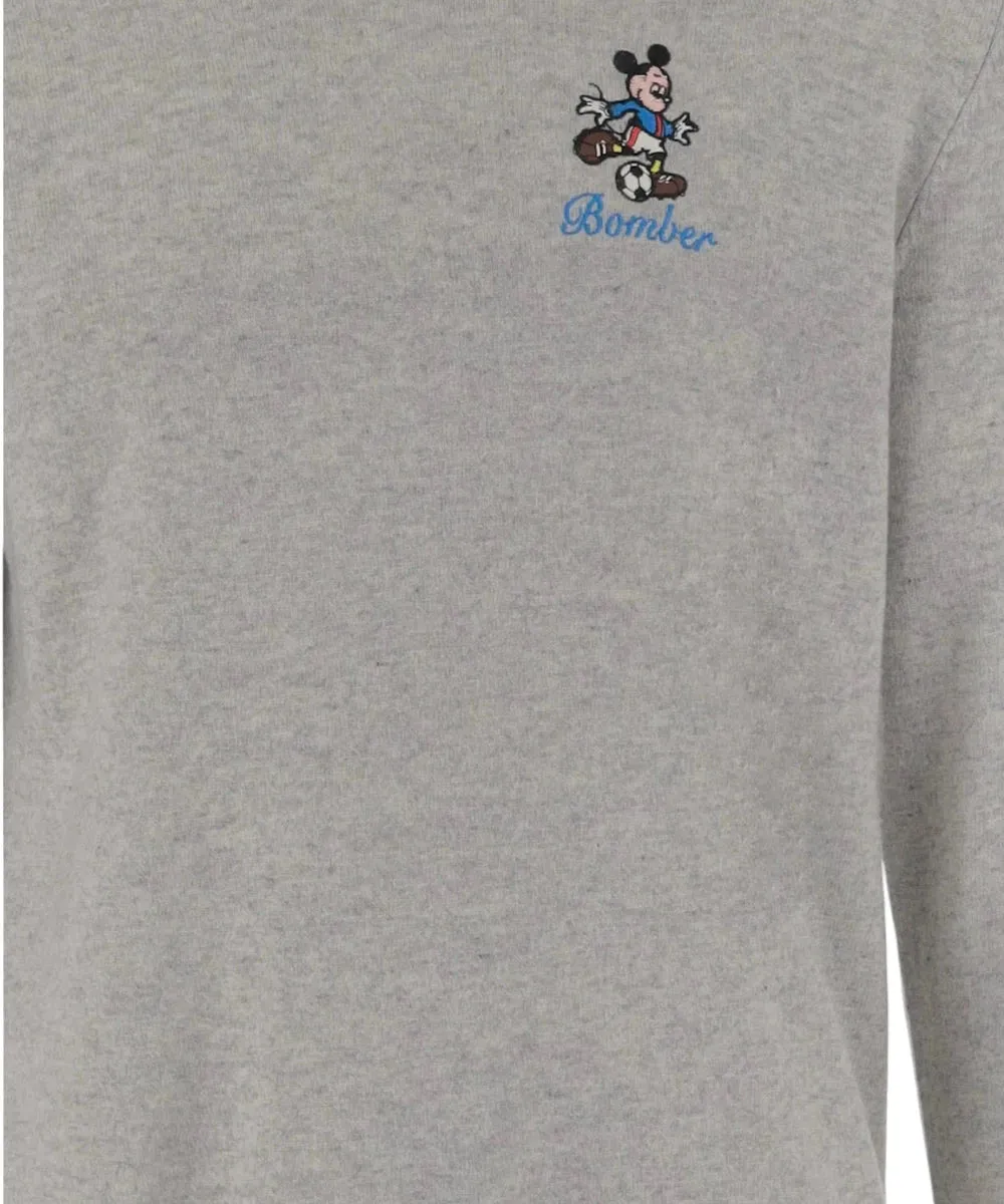Maglione Girocollo "Mickey Bomber" Grigio