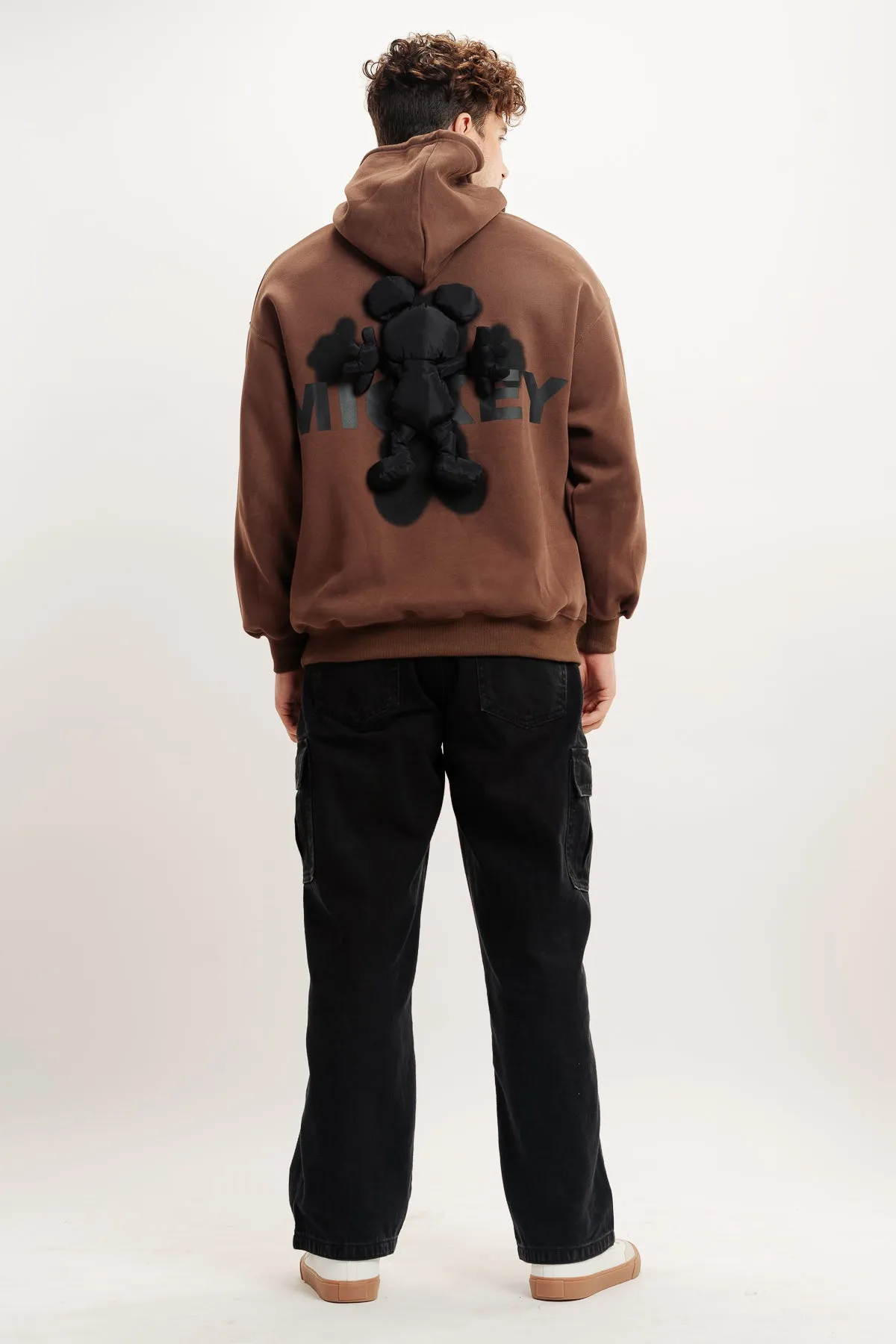 Men's Mickey 3D Hoodie In Brown