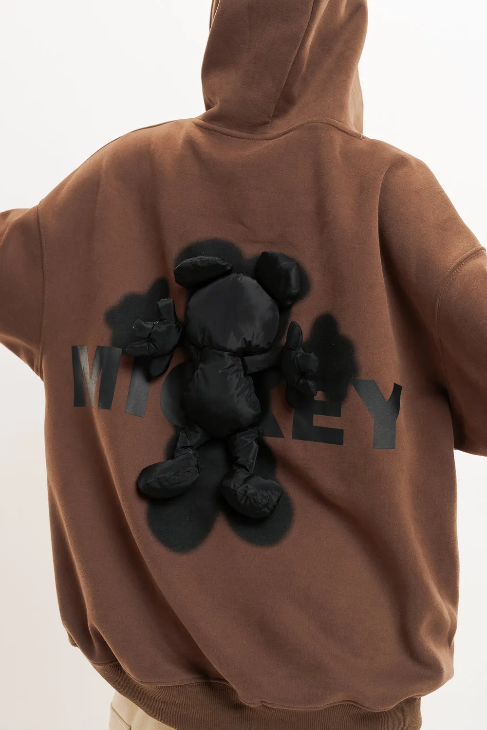 Mickey 3D Hoodie In Brown