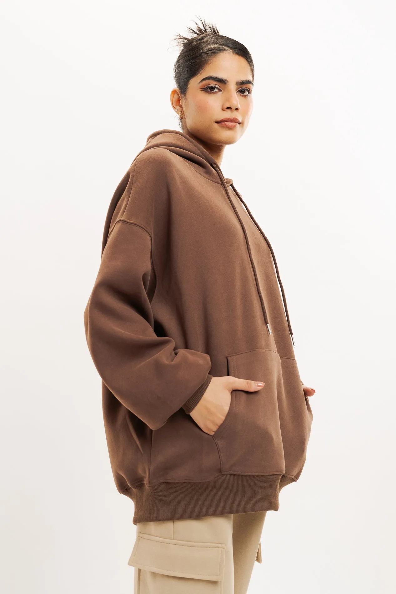 Mickey 3D Hoodie In Brown