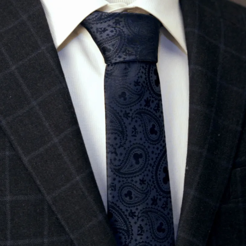 Mickey Mouse Navy Paisley Men's Tie