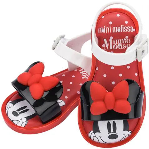 Mini Melissa Mini Mar Sand Mickey | White/Black/Red