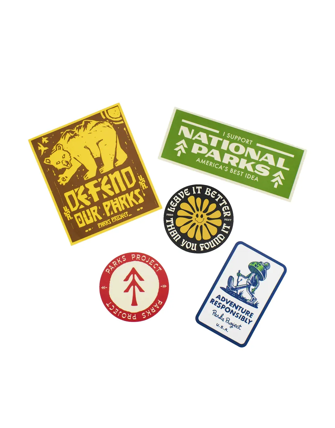 Parks Project - I Support National Parks :: America's Best Idea - Individual 6" wide x 2.5" Tall Sticker
