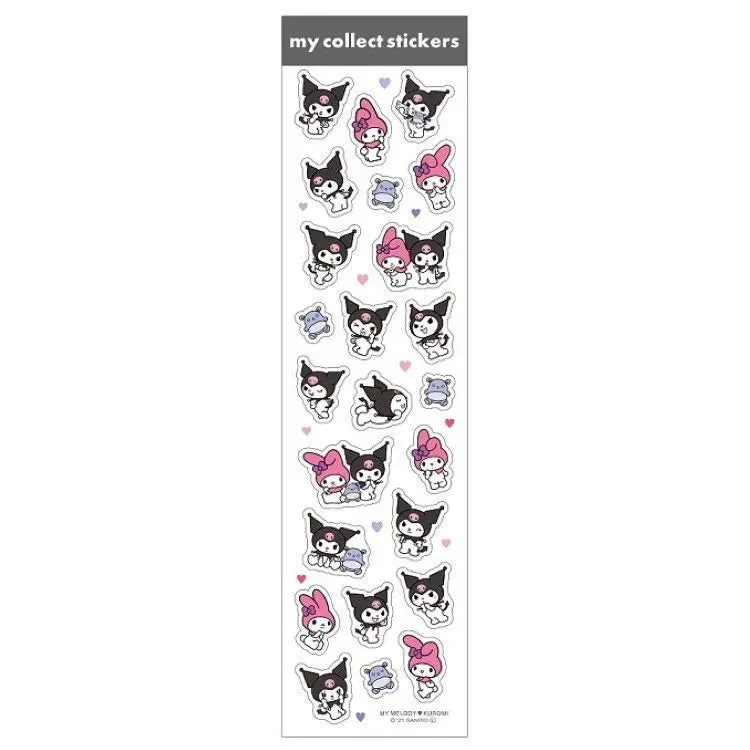 Sanrio Slim Sticker Sheet (Kuromi/My Melody, Cinnamoroll)